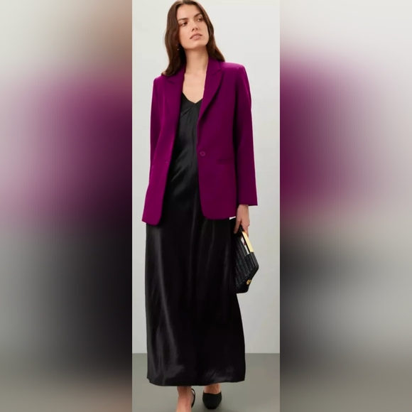 Endless Rose Red Wine Single Breasted Blazer Size L Rent The Runway - Picture 1 of 5